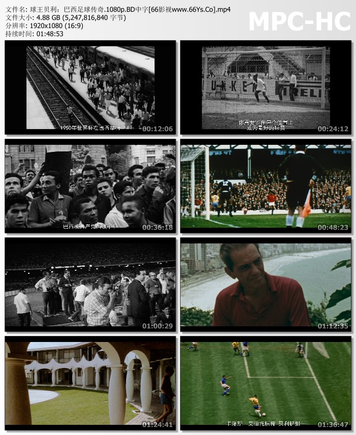 2021年英国纪录片《球王贝利：巴西足球传奇》1080P英语中字