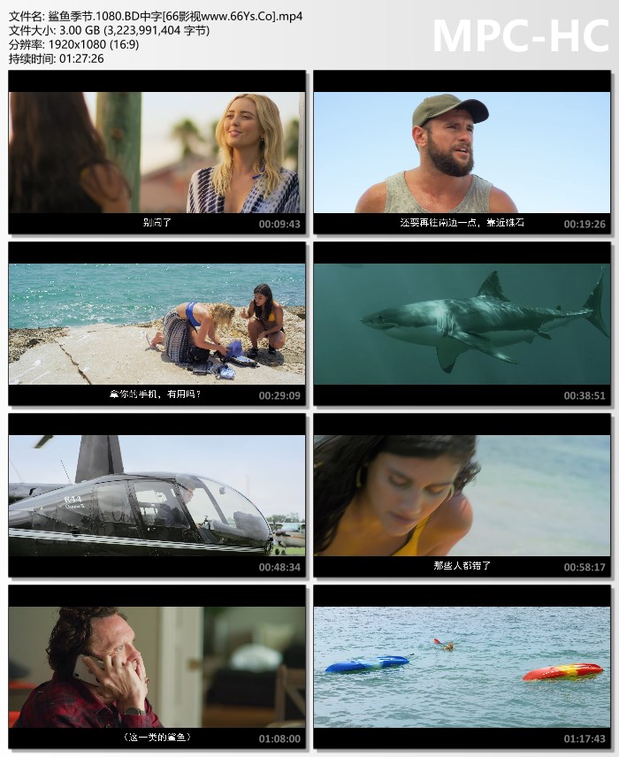 2020年美国动作惊悚片《鲨鱼季节》1080P英语中字
