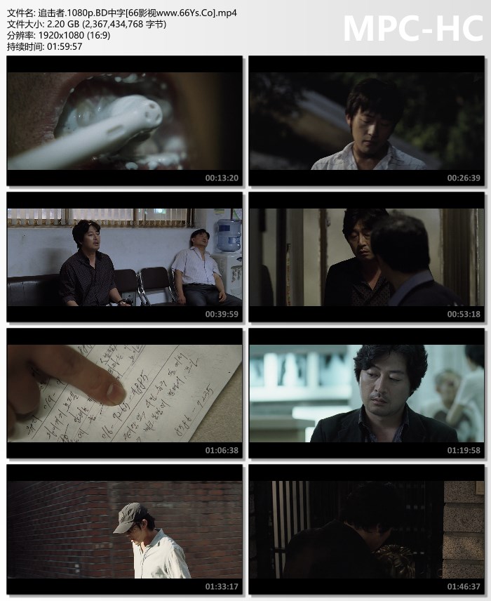2008年韩国8.4分惊悚剧情片《追击者/夜晚的热度》1080P韩语中字