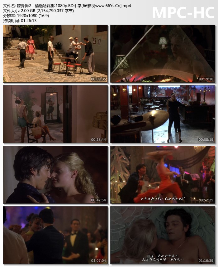 2004年美国8.0分剧情片《辣身舞2：情迷哈瓦那》1080P英语中字