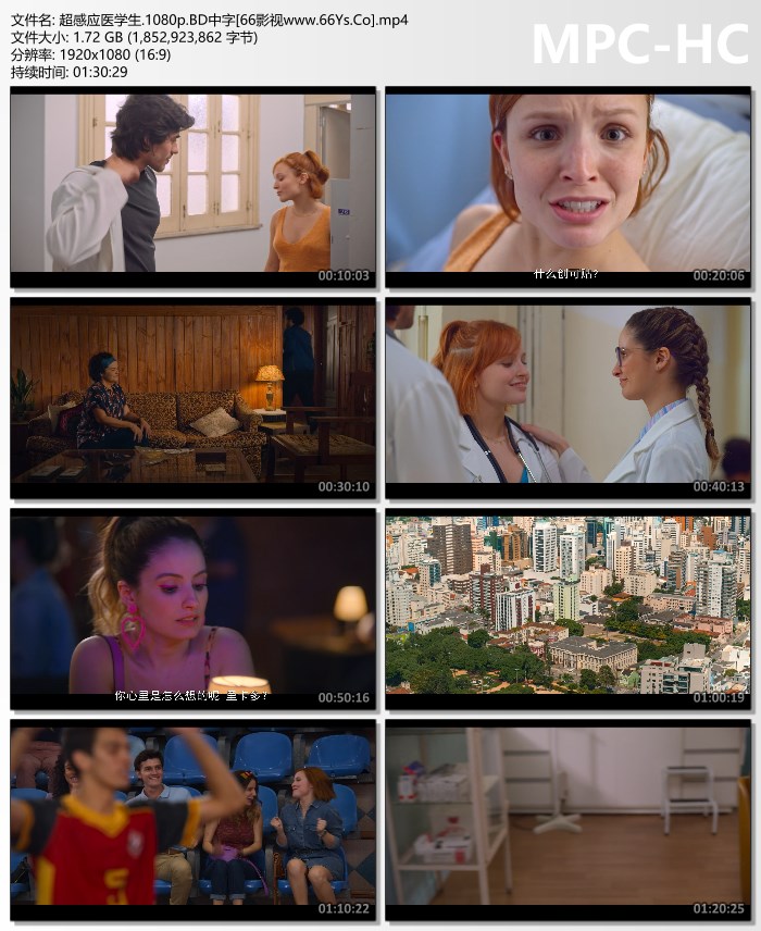 2021年巴西爱情喜剧片《超感应医学生》1080P葡萄牙语中字