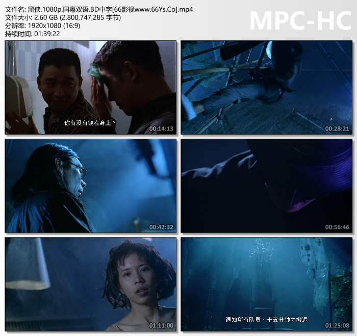 1996年李连杰,刘青云6.9分动作片《黑侠》1080P国粤双语
