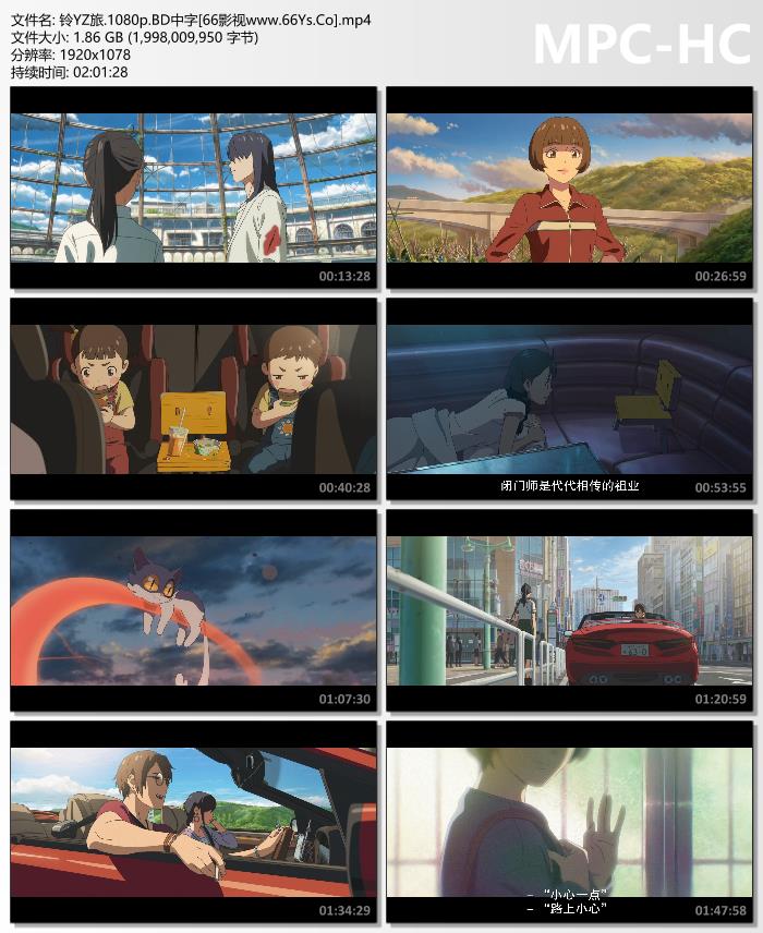 2022年日本7.3分动画片《铃芽之旅》1080P日语中字