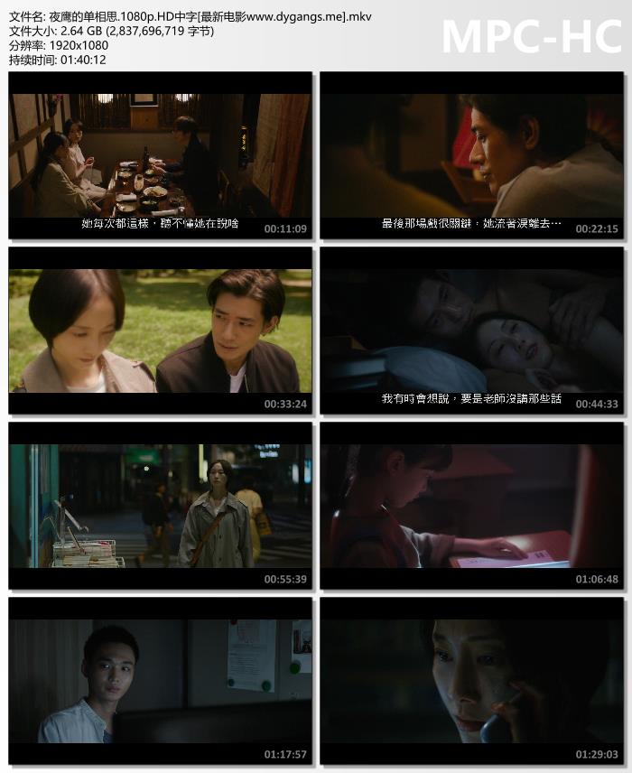 2022年日本6.9分剧情片《夜鹰的单相思》1080P日本中字