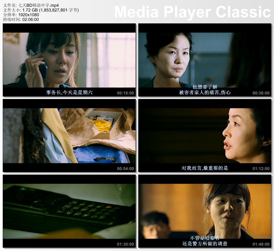 2007年韩国7.5分惊悚片《七天》蓝光韩语中字