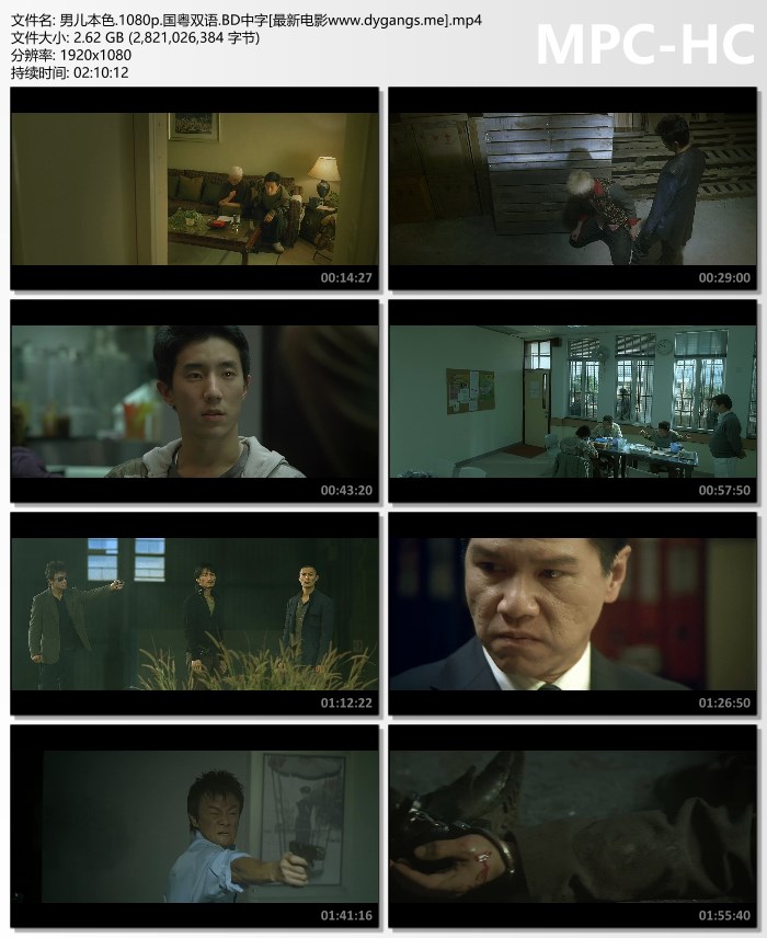 2007年谢霆锋,余文乐7.1分动作片《男儿本色》1080P国粤双语
